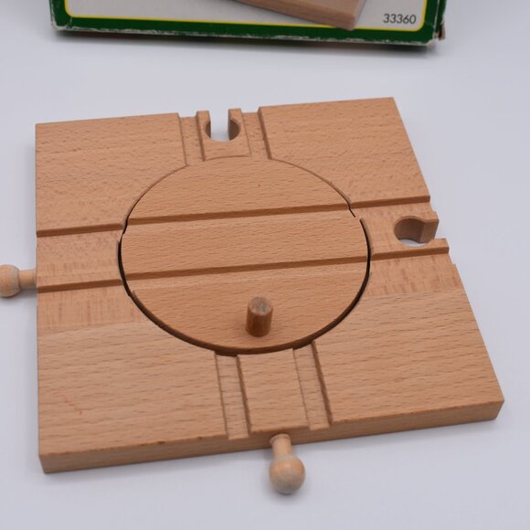 1997 Brio TURNTABLE #33360 with Original BOX Wooden Railway Compatible Thomas - Picture 4 of 5